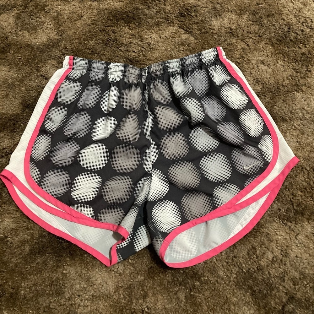 Women’s Grey and White Nike Shorts size Medium